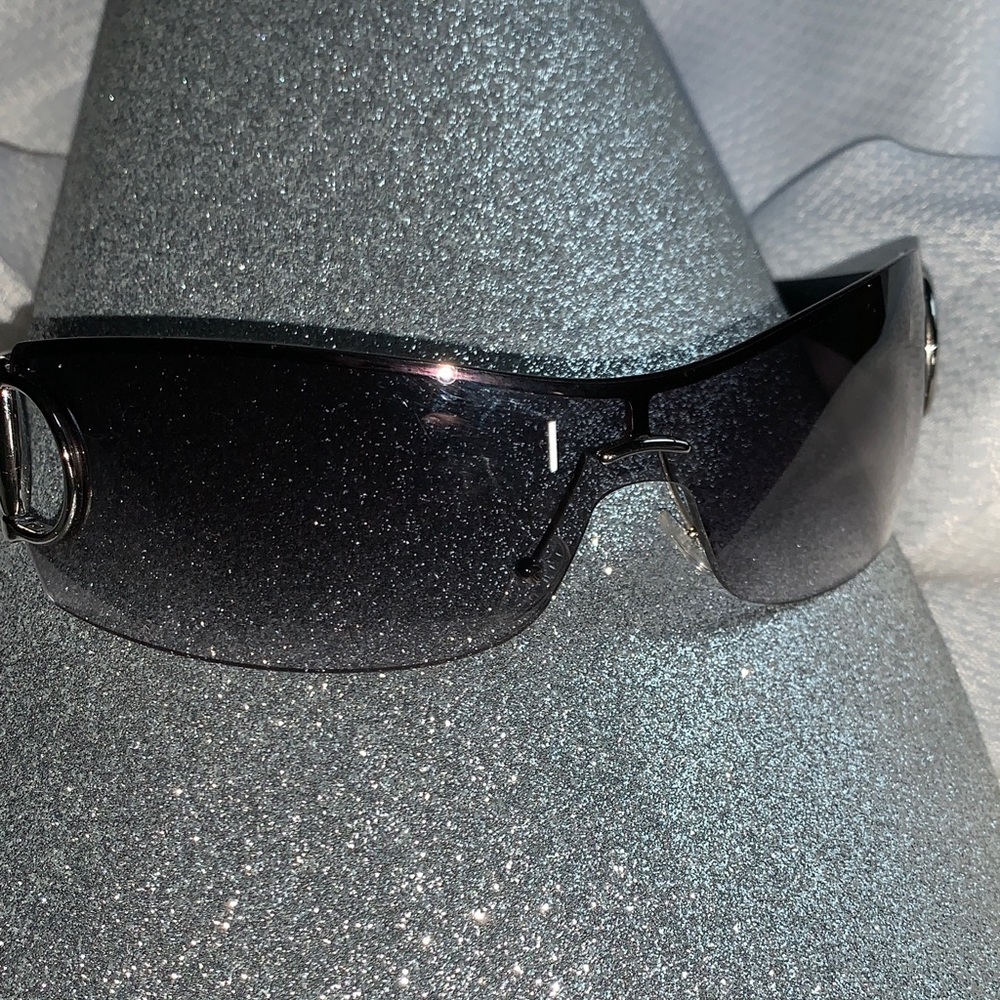 Gucci HorseBit Shiny Black/Gray & Silver Sunglasses